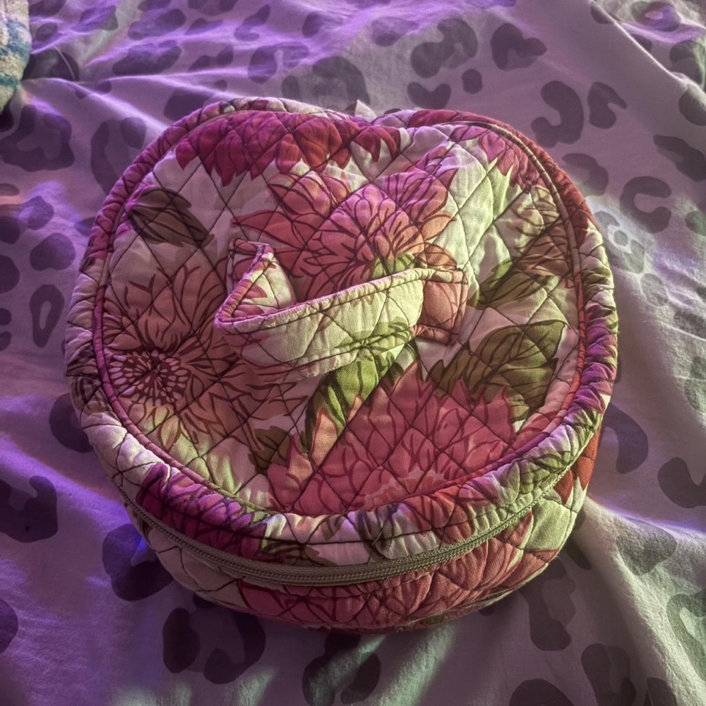 Vera Bradley Floral Quilted Bag - Pink and Green